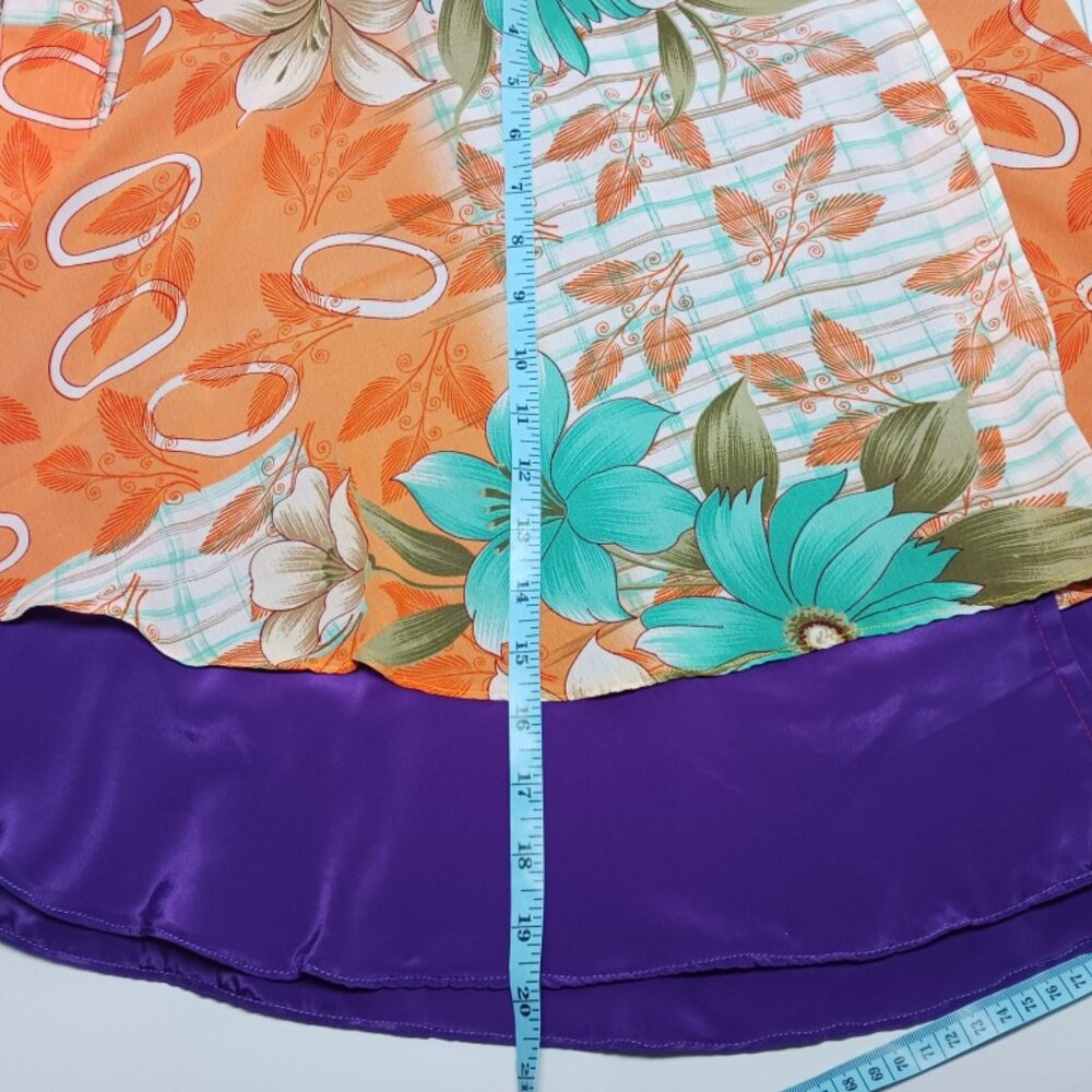 Recycled Sari (silk, silk combination) Wrap short Skirt - Picture 5 of 9